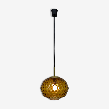 Limburg Glashutte glass hanging lamp , 1970