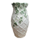 Large vintage Portuguese vase FG Trompe-l'œil vase with raised ivy decoration