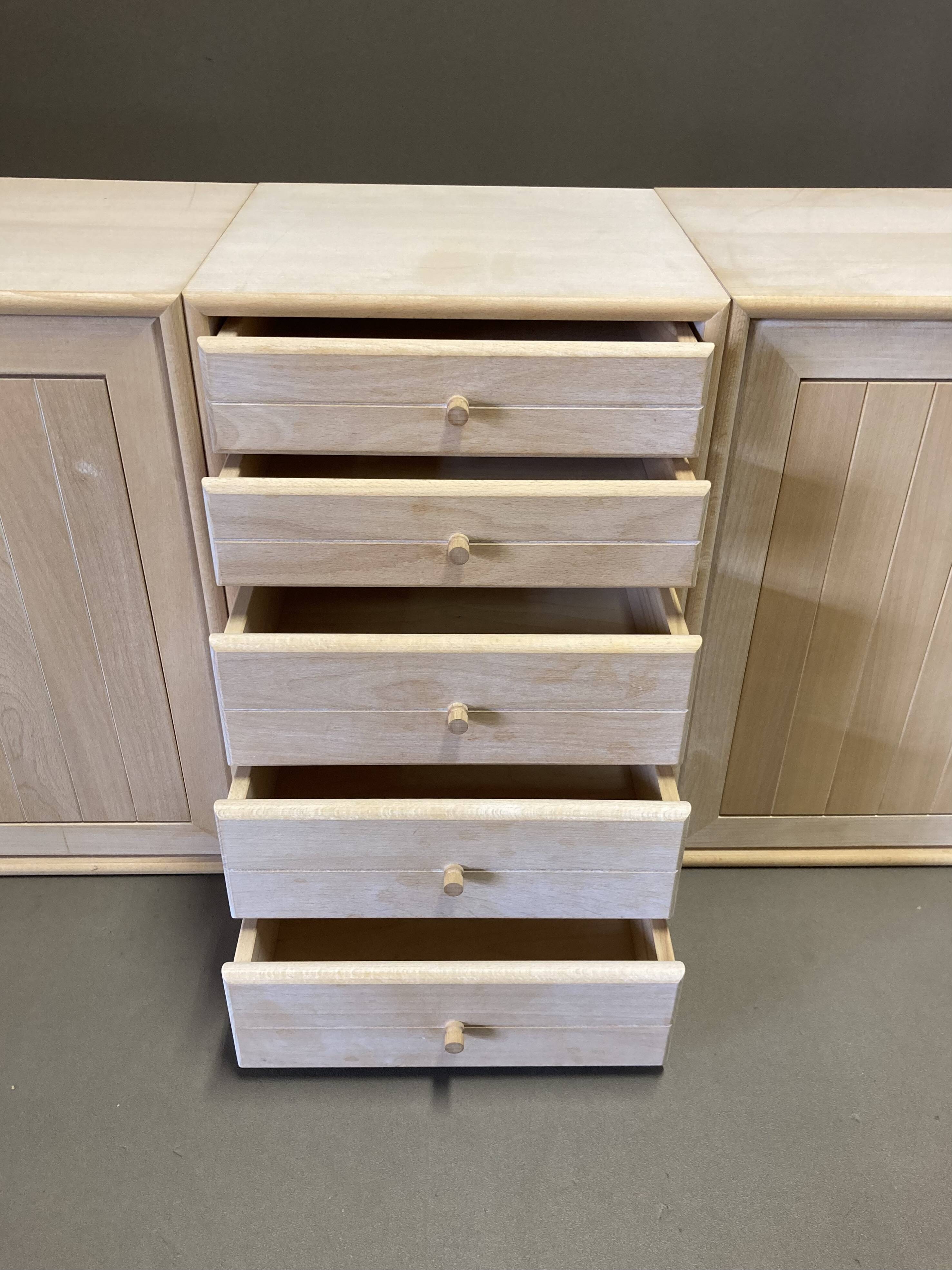 Modular solid beech sideboard "Ditlev Karsten" Scandinavian design.