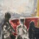 Original Danish Oil on Canvas“Figurative Composition” by Max Bilde
