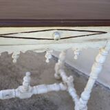 Small Renaissance-style patinated desk table with 1 drawer