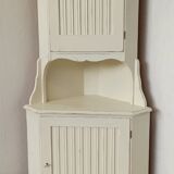 White corner cabinet Sweden 70s