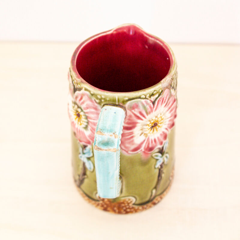 Pitcher in rosehip slurry signed earthenware of onnaing