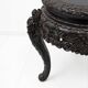 Chinese Qing Dynasty Carved Dragon Table, Ebonized Hardwood