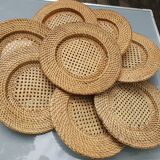 Assiettes en rotin