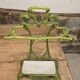 Art Nouveau umbrella stand in green enamelled cast iron
