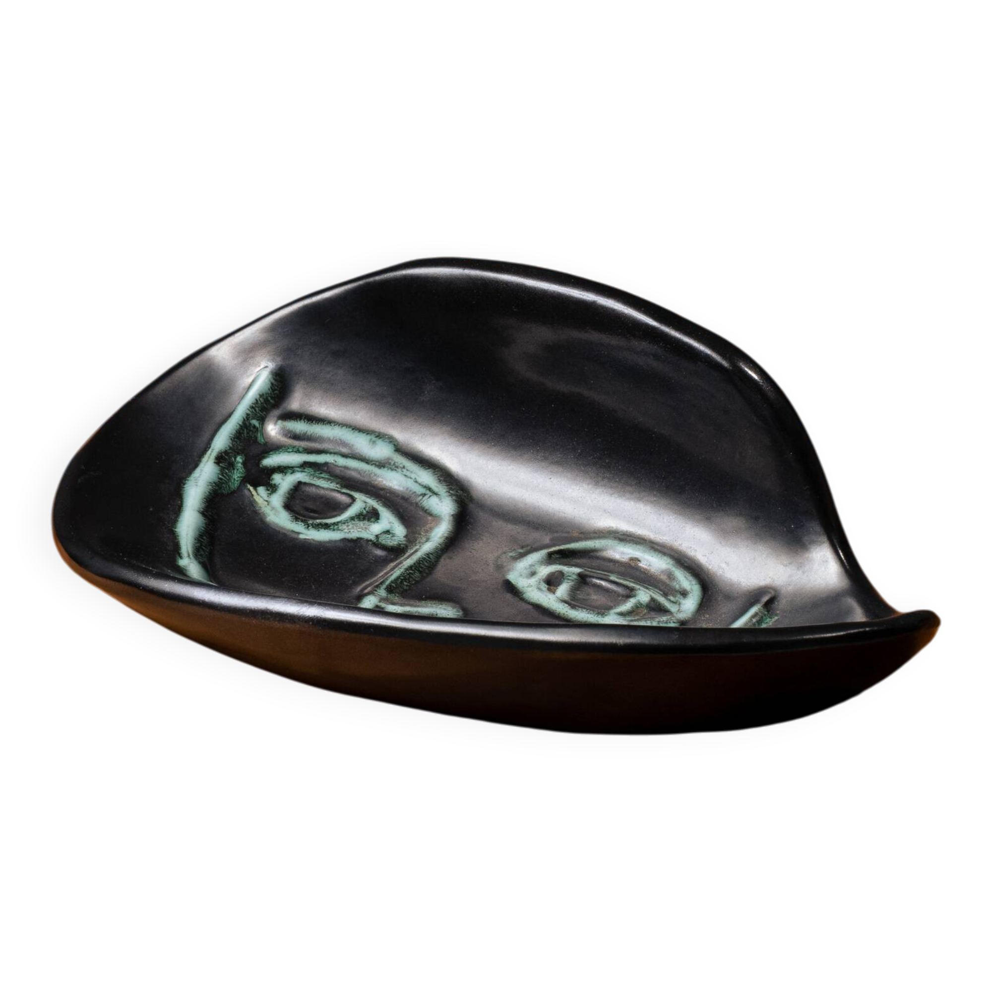 Ceramic cup with stylized face, 1960s
