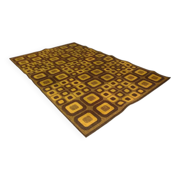 Tapis op-art moderniste avec motif graphique abstrait par Magura, Allemagne, années 1960.