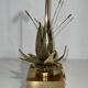 Bronze and brass water lily lamp attributed to Maison Charles. Circa 1970.