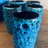 Enameled ceramic liqueur service