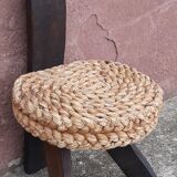 Handmade wickerwork chair from the 60s and 70s