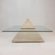 Italian Travertine Pyramid Coffee Table, 1980s