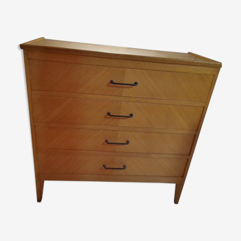 Commode années 50 en chêne verni