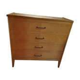 Commode années 50 en chêne verni