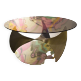 Table Basse Propeller en Verre par Knut Hesterberg pour Ronald Schmidt, 1960s