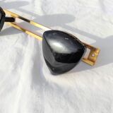 COAT RACK in gold metal and 3 black triangular PATERES circa 1960 Vintage