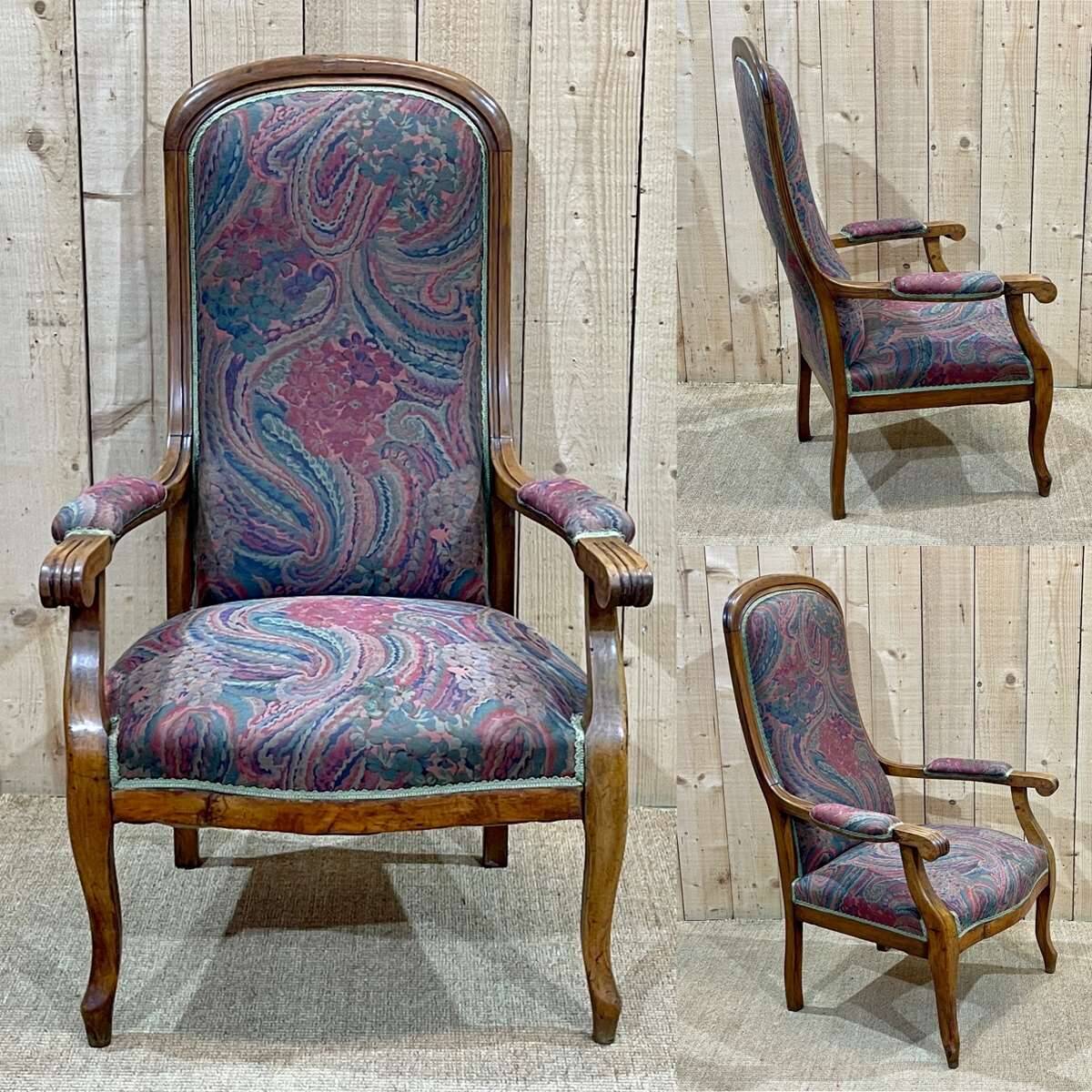 1930s Voltaire armchair in walnut