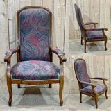 Voltaire armchair from the 1930s in walnut
