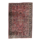 Vintage Persian Hamadan handmade rug 3.3' x 4.11' 1950s - 1C1213