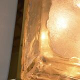 Large Kalmar flushmount, Murano ice glass 70s