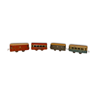 Set of 4 cars on train