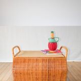 Rattan and bamboo toy bench 1970