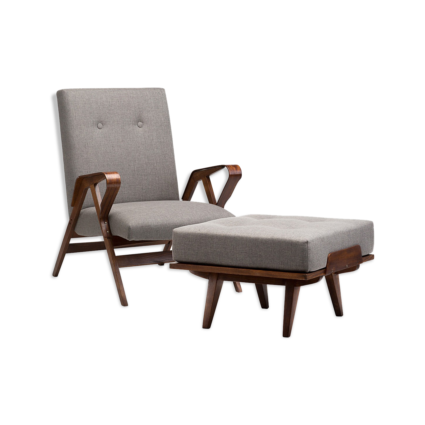 Tatra armchair with footrest