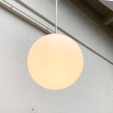 Vintage glass ball pendant lamp in German space style by Limburg.