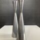 Paire de bougeoirs diabolo IKEA en aluminium