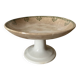 Patinated ironware compote dish, antique fruit bowl.