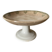 Patinated ironware compote dish, antique fruit bowl.
