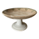 Patinated ironware compote dish, antique fruit bowl.