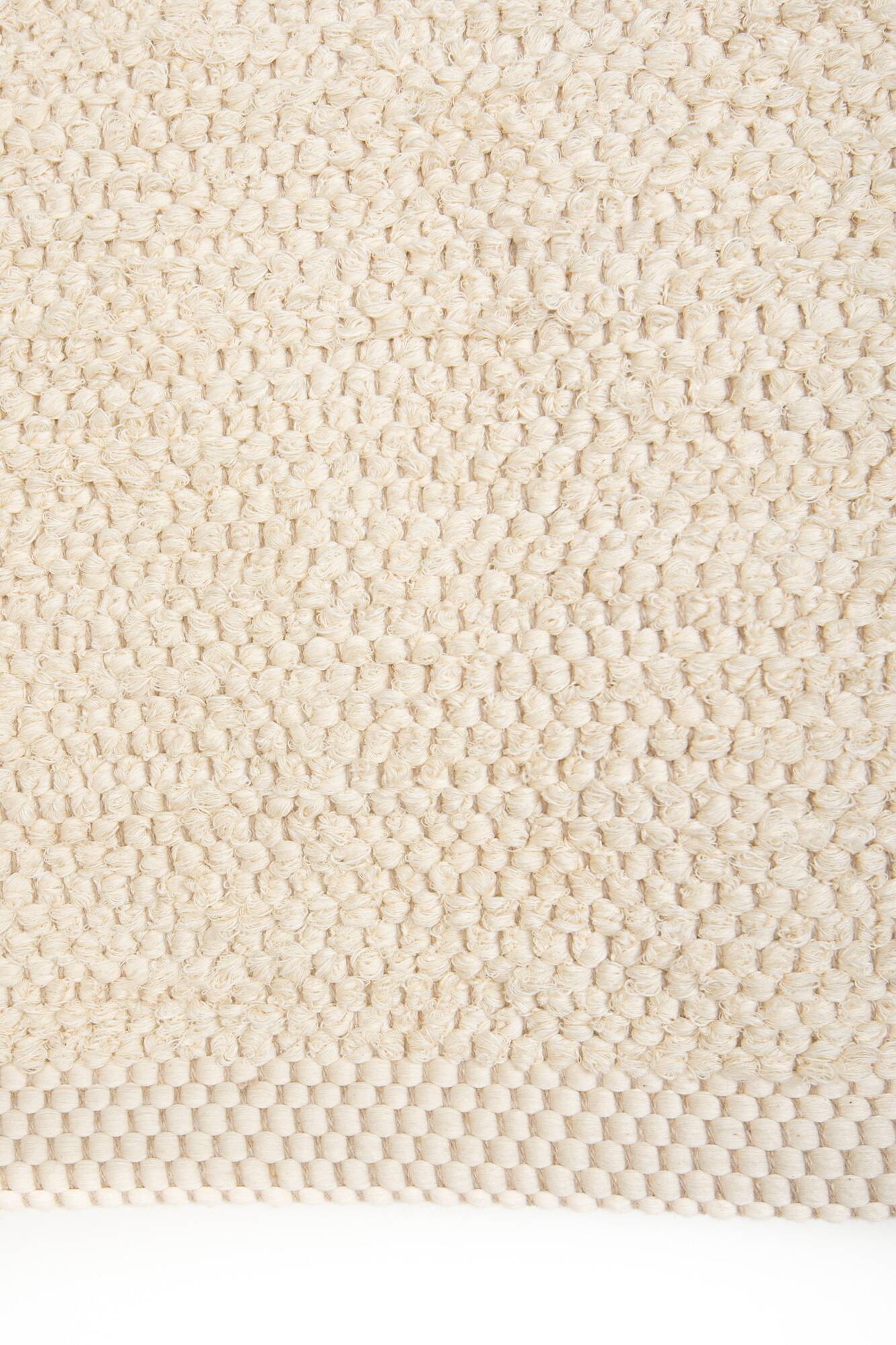 Tapis en coton recycle ecru 150 x 100 cm