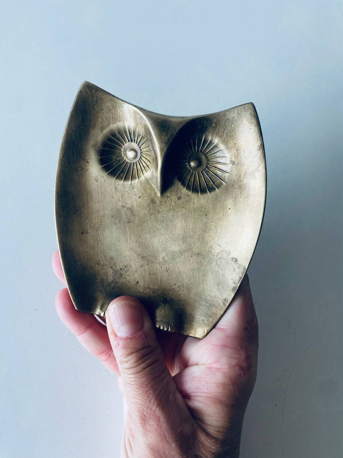 Bronze owl pocket tray