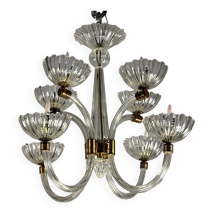 Lustre Vénitien En Verre - incolore