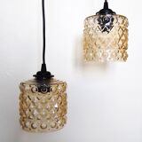 Set of 2 suspensions glass 70s