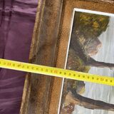 Vintage seascape painting at sunset, signed Marcki