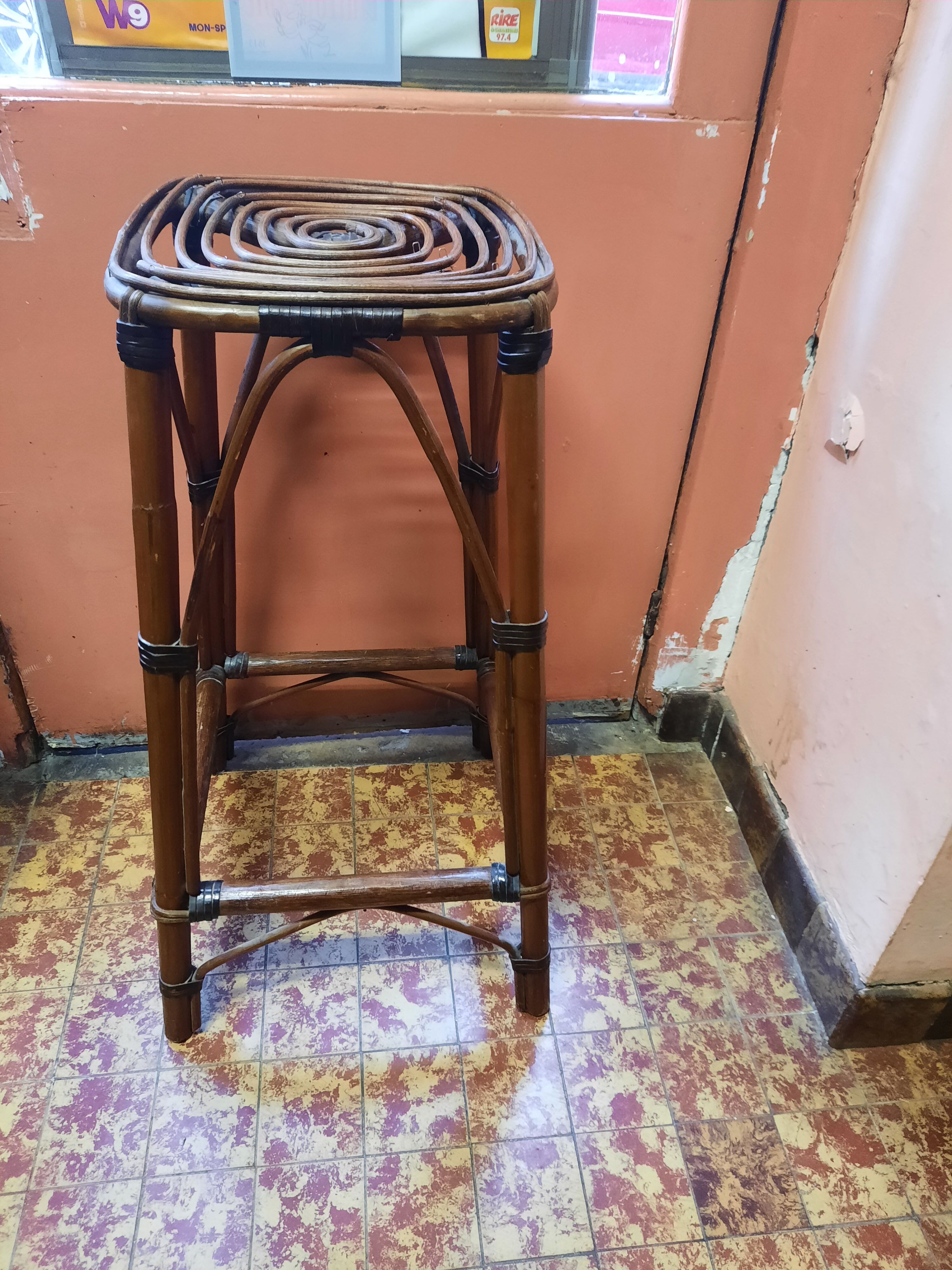 Bamboo bar stool