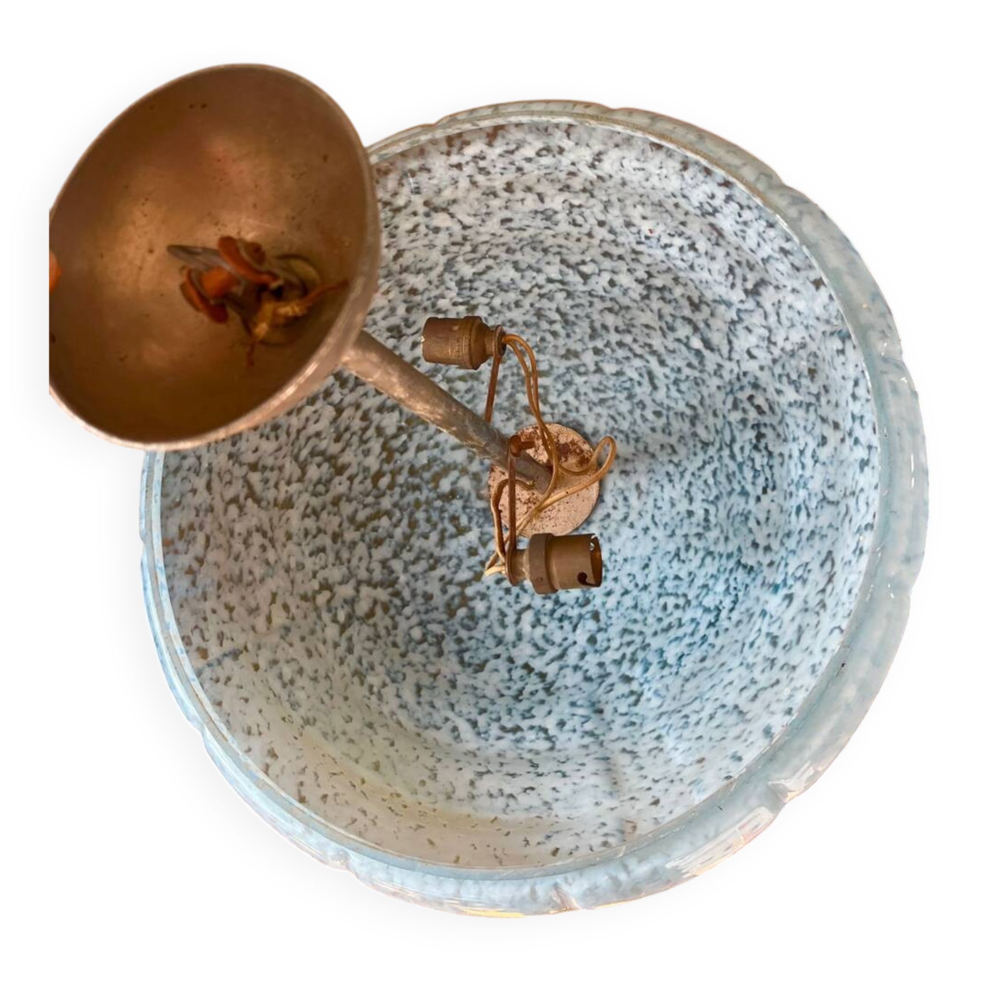 Large round ceiling light Clichy sky blue
