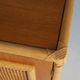 Four-door buffet in rattan and wood, France, 1960s