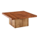 Exotic wood coffee table with an end grain wood top.