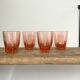 4 vintage “art deco” Rosaline glasses