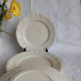 8 antique Sarreguemines ivory plates