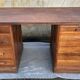 Bureau de notaire, meuble de métier, bois, vintage, début XXème.