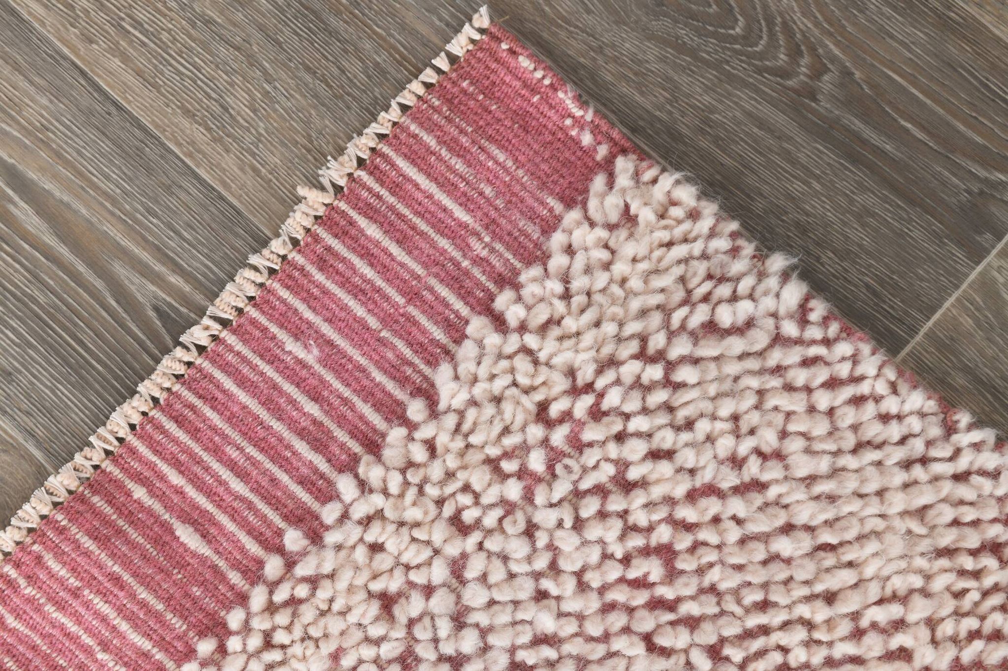 2x10 Rug For Hallway Pink & Beige Turkish Vintage Runner Rug, 61x291Cm SK 34962