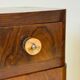 Pair of Art Deco bedside tables in walnut — Italy, 1930-1940