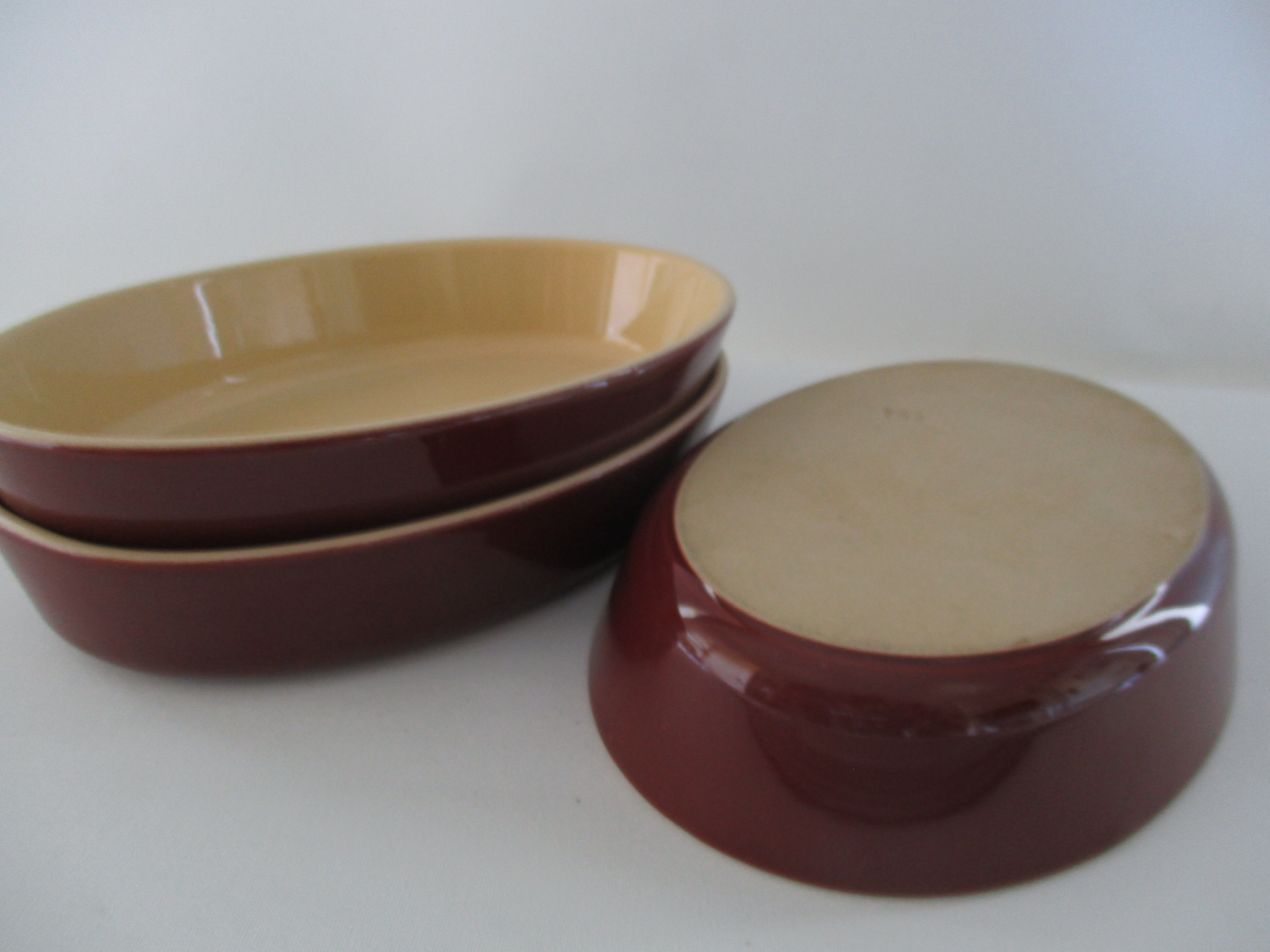 OVAL DISH CARAMEL BROWN - CASSEROLE EMILE HENRY - 26 x 17 CM - NEW (01 08 ) (CB4)