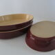 OVAL DISH CARAMEL BROWN - CASSEROLE EMILE HENRY - 26 x 17 CM - NEW (01 08 ) (CB4)