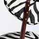 Heart-shaped chair with black and white zebra pattern, Poland, 1960s