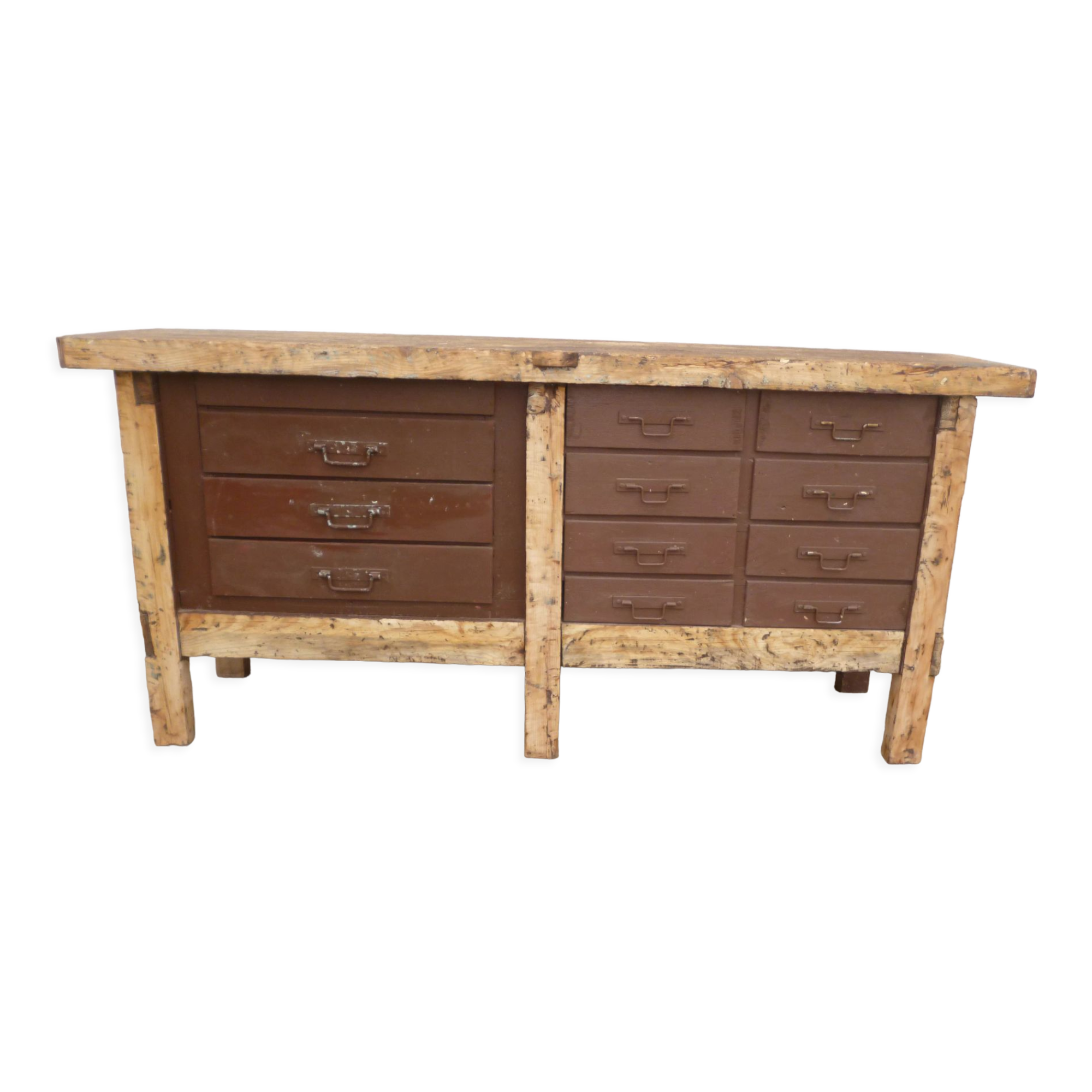 Workbench cabinet with 11 drawers
